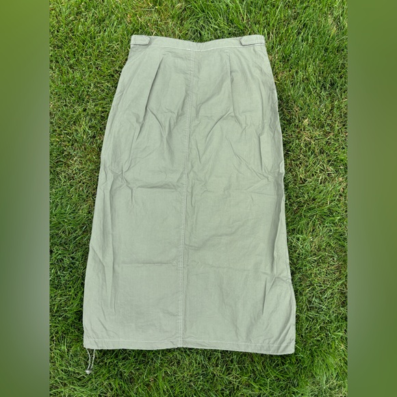 Green cargo maxi skirt - Picture 3 of 4